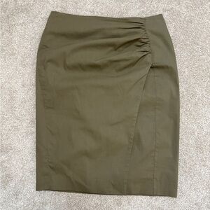 Etro - Olive Green Faux Wrap Skirt - size 42 / US 6